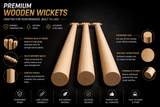 Premium Wooden Cricket Wickets Set β 28 Inch Cricket Stumps with Wooden Bails