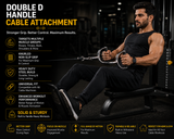 Double D Handle Cable Attachment – Heavy-Duty Chrome Steel Gym Grip