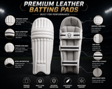 Premium Leather Cricket Batting Pads β Lightweight Protective Leg Guards