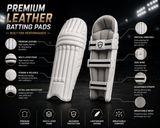 Premium Leather Cricket Batting Pads β Lightweight Protective Leg Guards