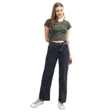 Women’s Black Boyfriend Jeans – High-Waist Relaxed Wide-Leg Denim