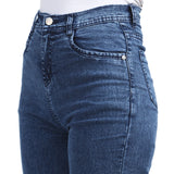 Women’s Dark Blue Boyfriend Jeans – High-Waist Relaxed Wide-Leg Denim