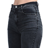 Women’s Black Boyfriend Jeans – High-Waist Relaxed Wide-Leg Denim