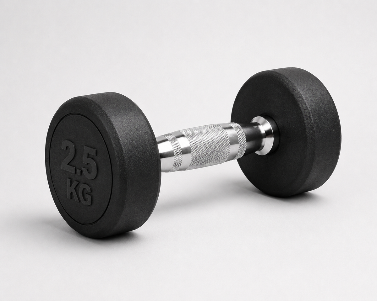 Premium Round Dumbbells – Rubber Coated Weights for Home & Gym Workouts