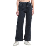 Women’s Black Boyfriend Jeans – High-Waist Relaxed Wide-Leg Denim