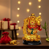 Golden Potli Buddha Statue – Wealth & Good Luck Decorative Idol