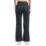 Women’s Black Boyfriend Jeans – High-Waist Relaxed Wide-Leg Denim