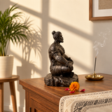 Meditating Lord Hanuman Statue – Black Spiritual Home Décor
