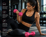Premium Hex Dumbbells – PVC Coated Weights for Home & Gym Workouts