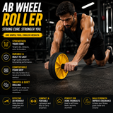 Ab Wheel Roller – Dual Wheel Core Exercise & Abdominal Workout Equipment