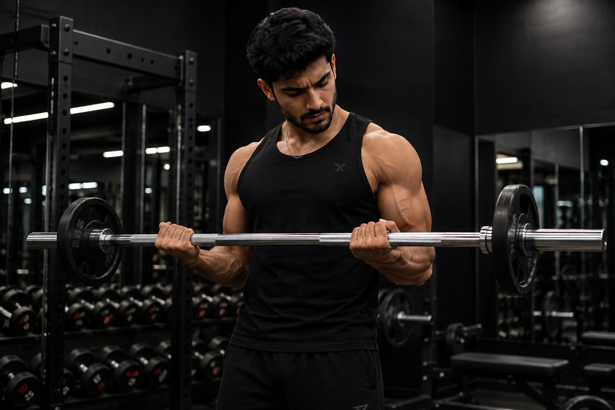 Olympic Straight Barbell Bar – Heavy Duty Chrome Weightlifting Bar