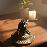 Black Adiyogi Shiva Statue with Golden Accents – Home Décor