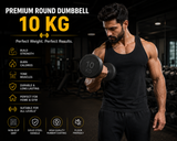 Premium Round Dumbbells – Rubber Coated Weights for Home & Gym Workouts