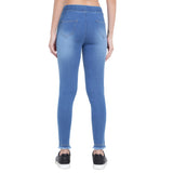 Women’s Light Blue Denim Jeggings – High Waist Stretch Slim Fit