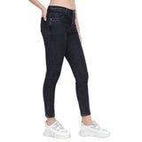 Women’s Black Slim Fit Jeans – High Waist Ankle-Length Stretch Denim