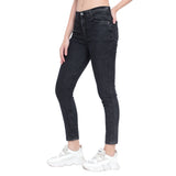 Women’s Black Slim Fit Jeans – High Waist Ankle-Length Stretch Denim