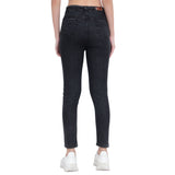 Women’s Black Slim Fit Jeans – High Waist Ankle-Length Stretch Denim