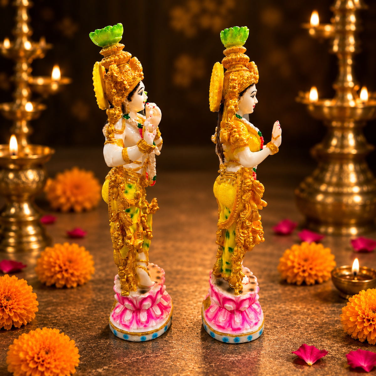 Radha Krishna Decorative Idol Set – Traditional Spiritual Home Décor