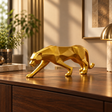 Golden Panther Decorative Statue – Modern Luxury Home & Office Décor