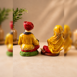 Rajasthani Couple Decorative Statue Set – Traditional Ethnic Home Décor