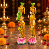 Radha Krishna Decorative Idol Set – Traditional Spiritual Home Décor