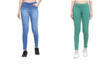 Women’s Light Blue Denim Jeggings – High Waist Stretch Slim Fit